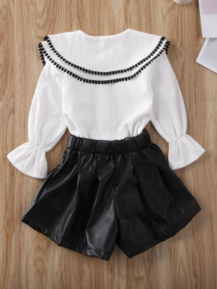 Must Be Fate Vegan Leather Short Set