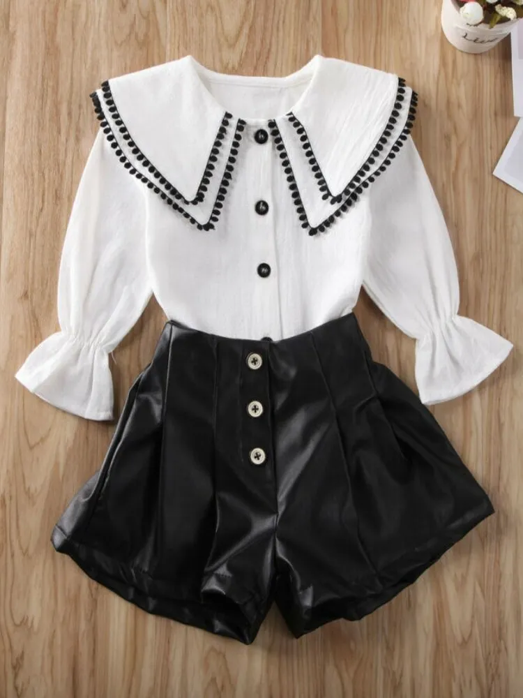 Must Be Fate Vegan Leather Short Set