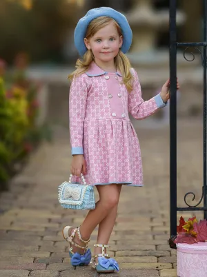 My Little Model Pink Monogram Dress