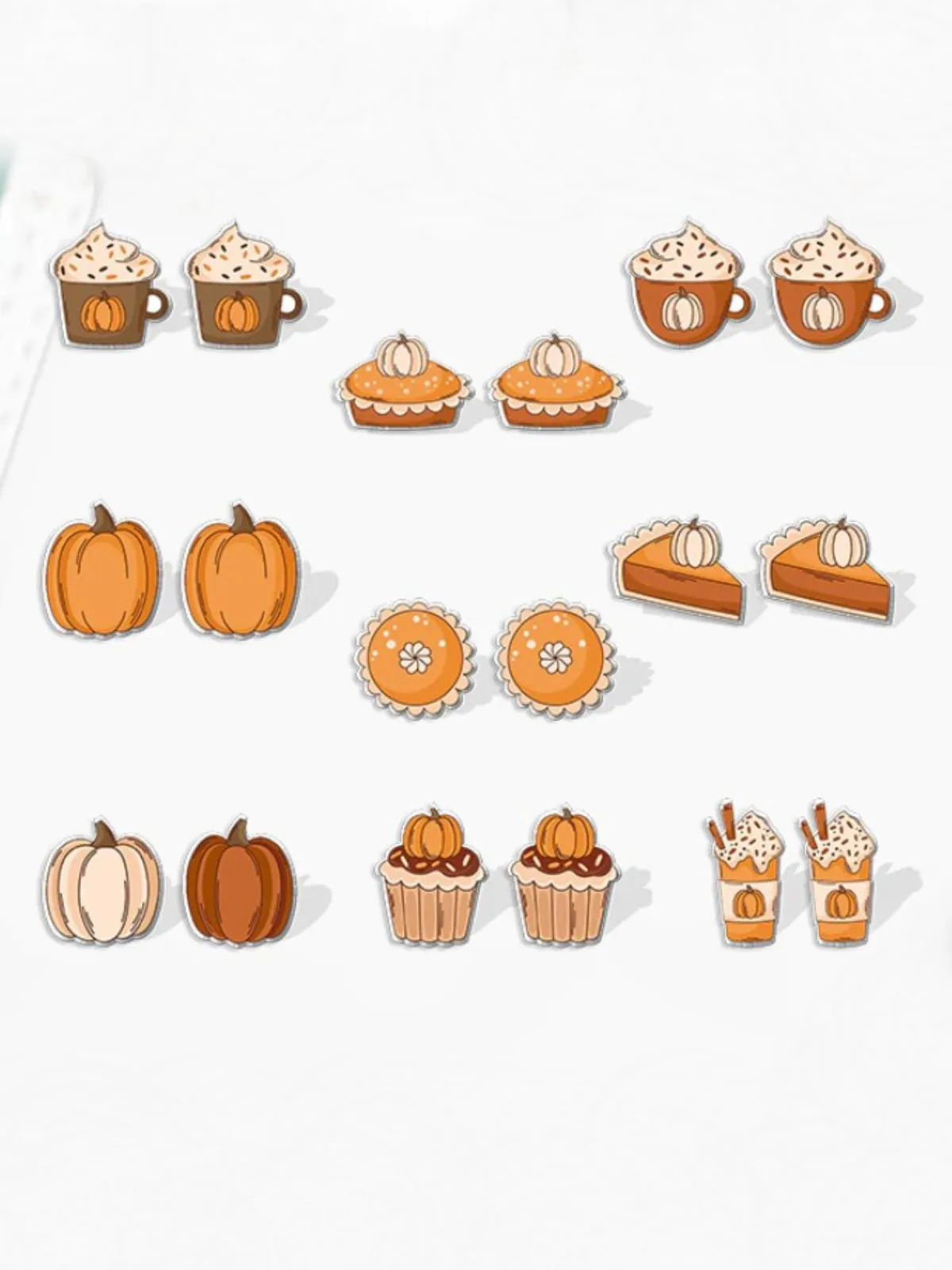 My Sweet Thanksgiving Acrylic Pumpkin Earrings