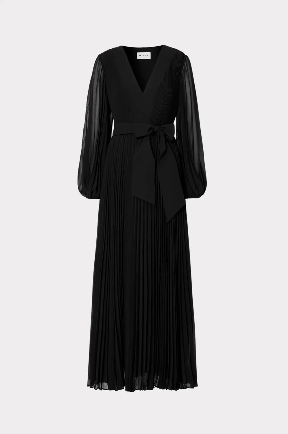 Nadie Pleated Maxi Dress - Black