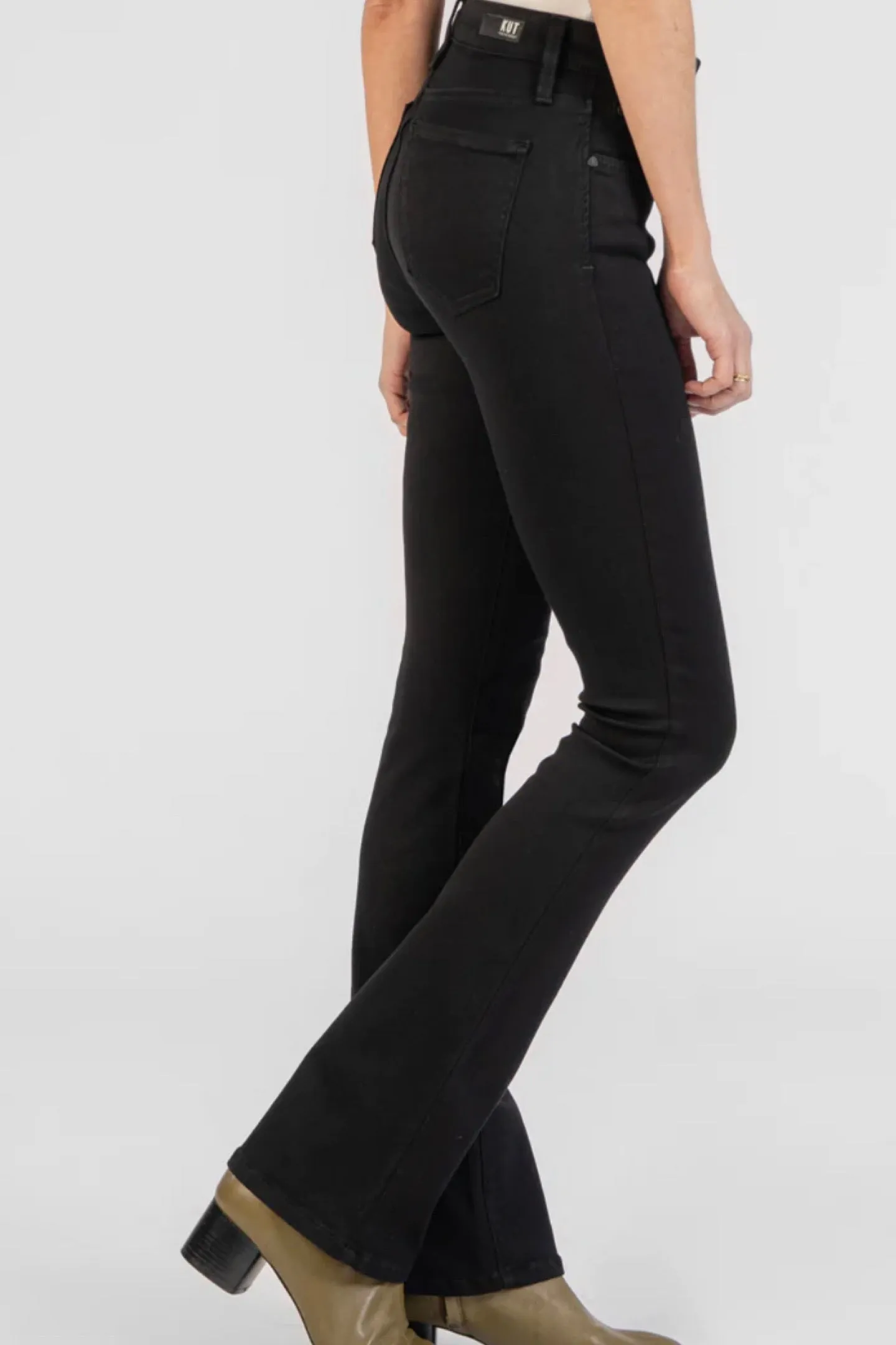 Natalie High Rise Black Bootcut Denim by Kut From The Kloth