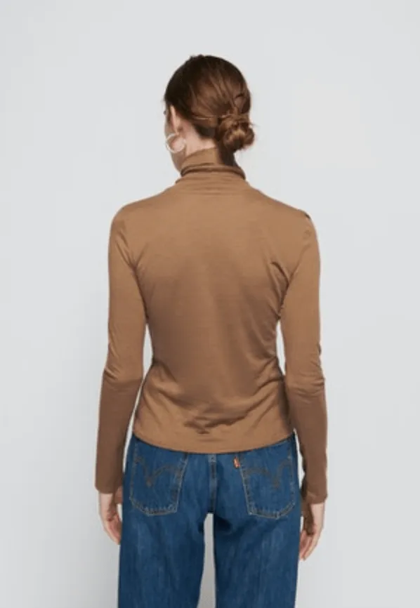 Nation Eris Turtleneck with Shirring in Teddy