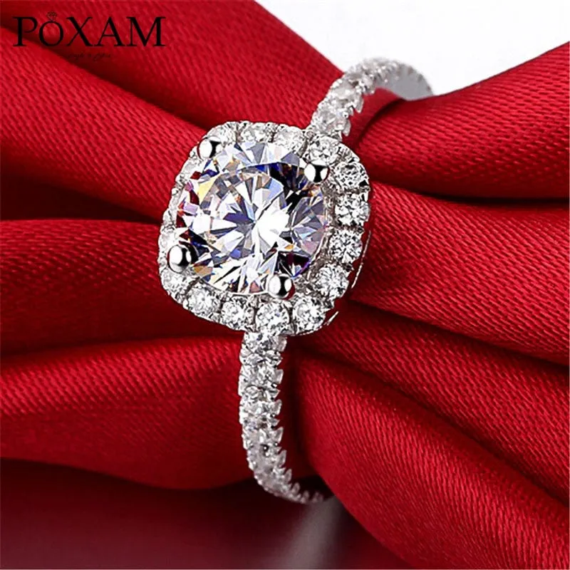 New Trendy Crystal Engagement Claws Design Rings For Women/ AAA White Zircon Cubic elegant rings