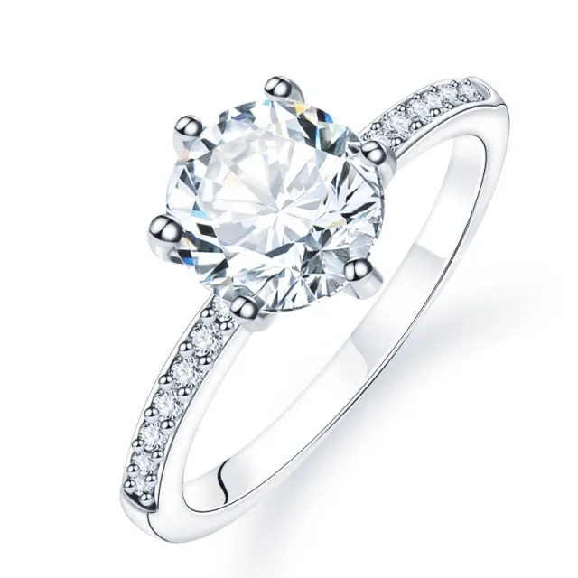 New Trendy Crystal Engagement Claws Design Rings For Women/ AAA White Zircon Cubic elegant rings