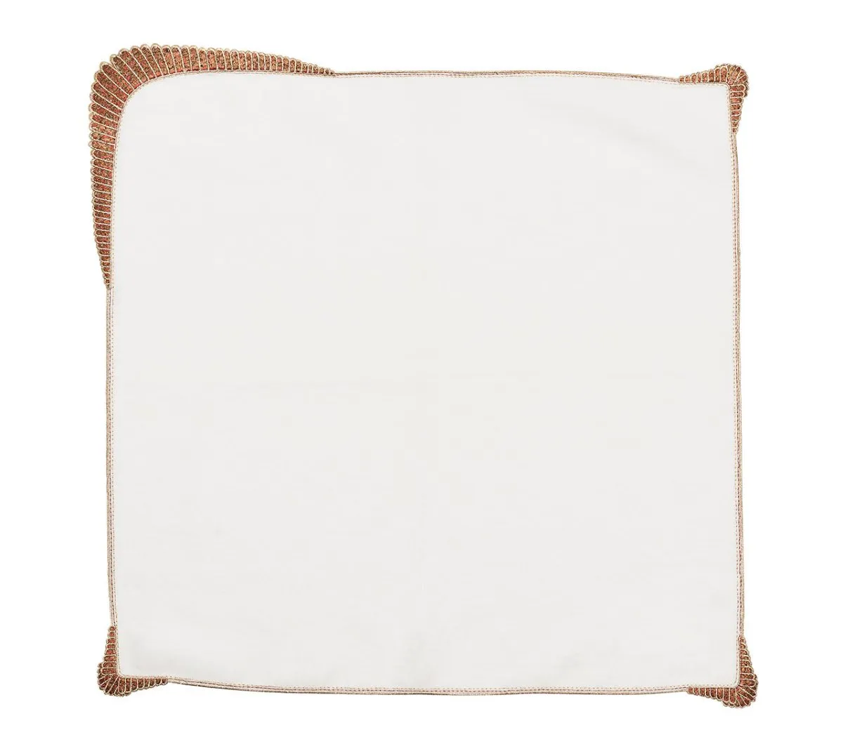 Nile Napkin in White & Bronze, Set of 4