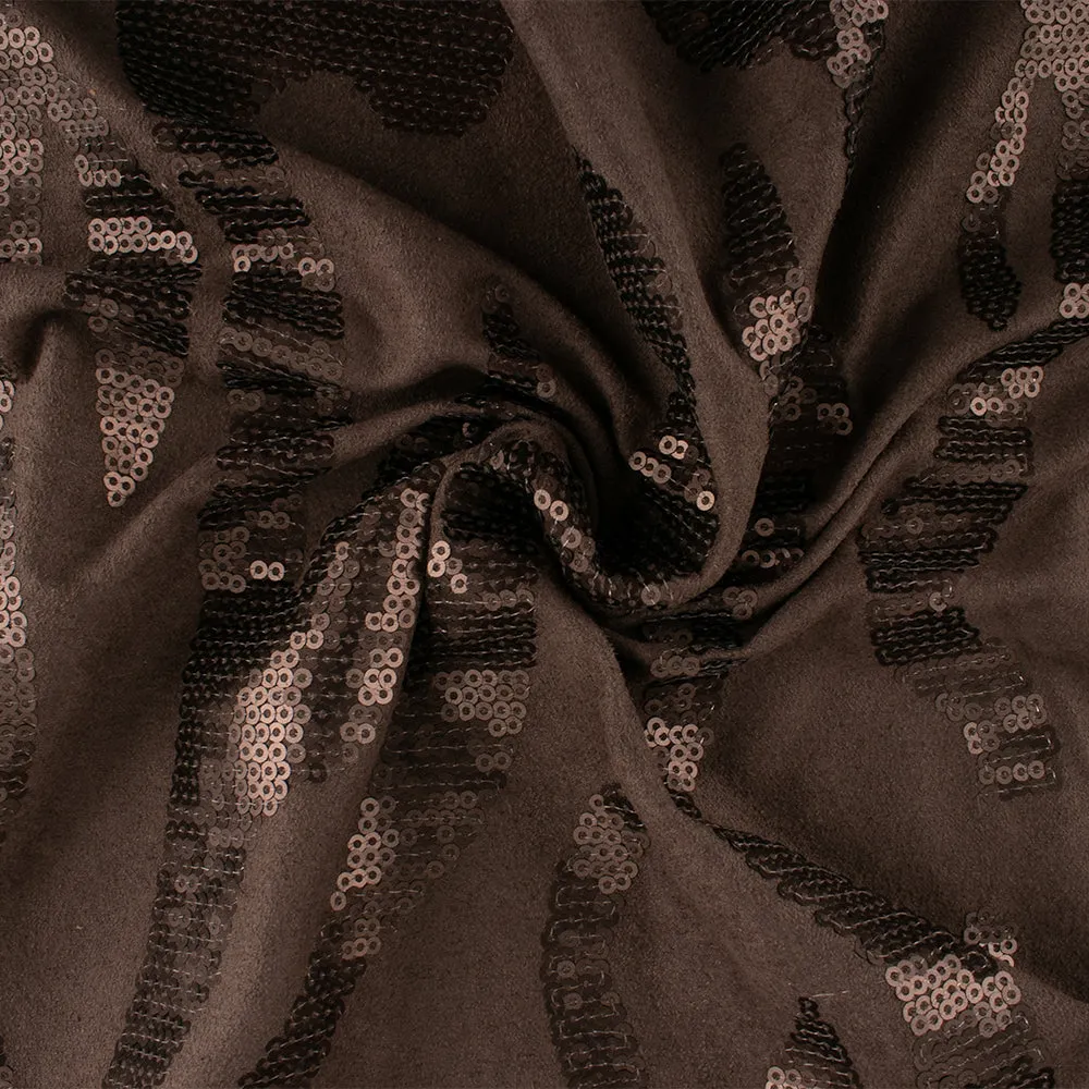 Novelty Fancy Suede - Spakling - Dark brown