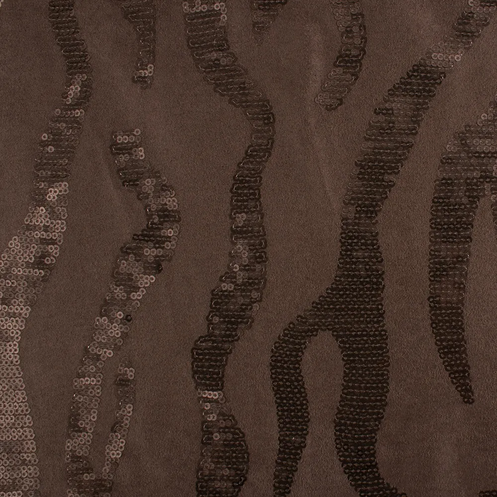 Novelty Fancy Suede - Spakling - Dark brown