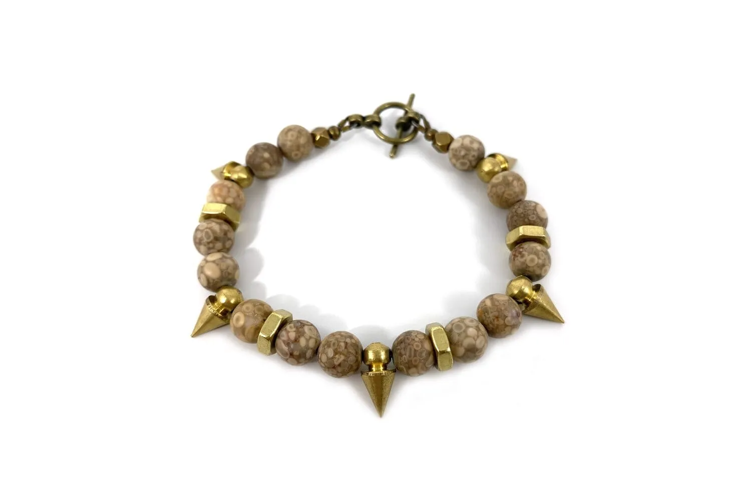 On Point Bracelet | Crinoid Fossil