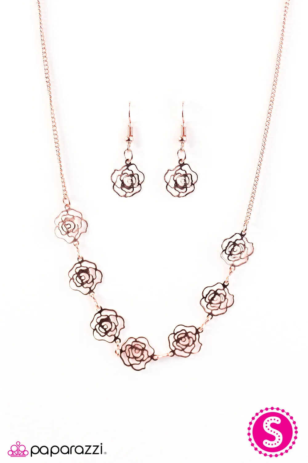 Open Door Jewelry - A Rare Rose - Copper Necklace - Paparazzi Accessories