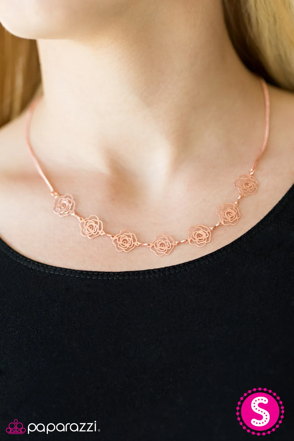 Open Door Jewelry - A Rare Rose - Copper Necklace - Paparazzi Accessories