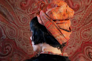 Paisley Wrapped Hat, 1920's