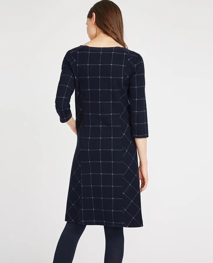 Panelled Check Ponte Dress