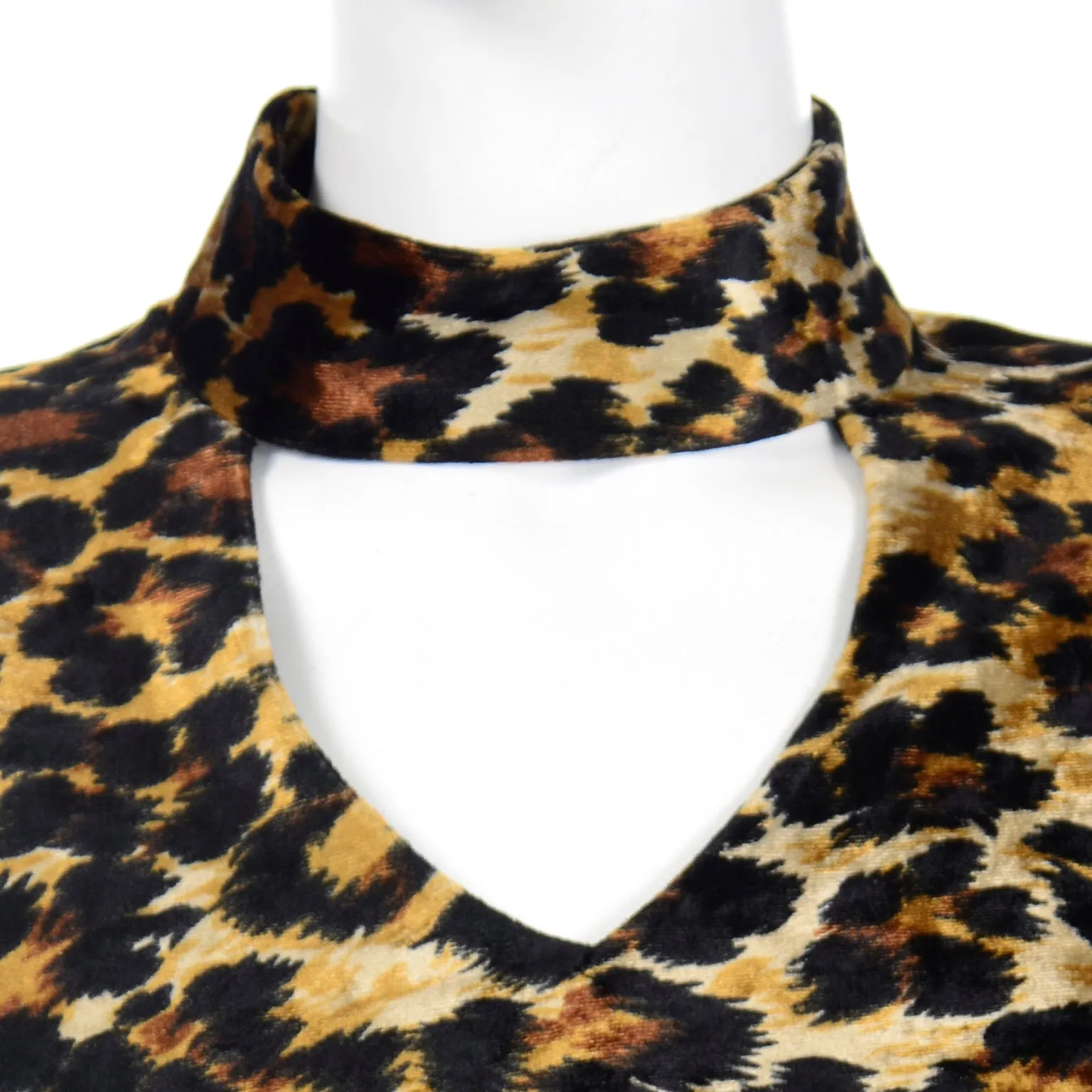 Patrick Kelly F/W 1989 Leopard Print Keyhole Bodycon Vintage Dress