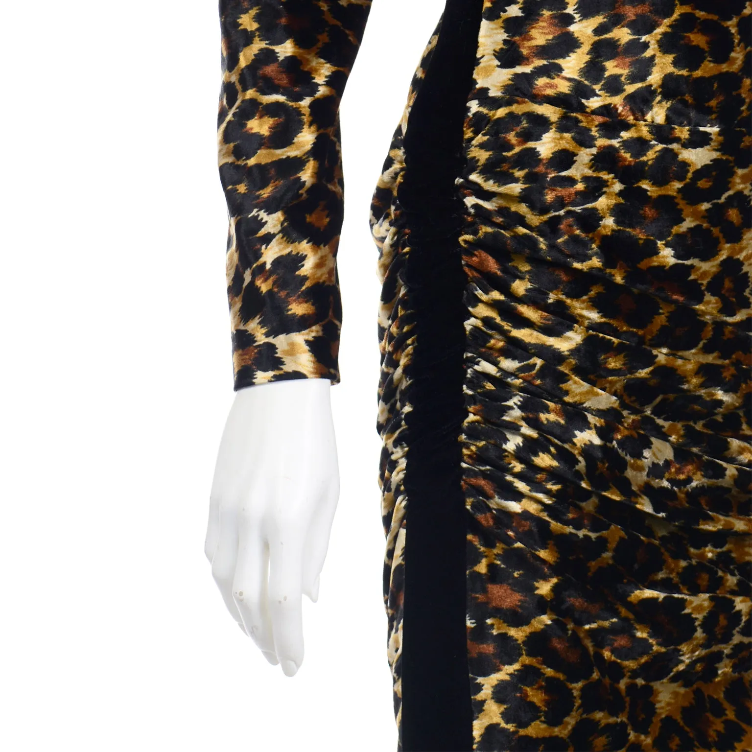 Patrick Kelly F/W 1989 Leopard Print Keyhole Bodycon Vintage Dress