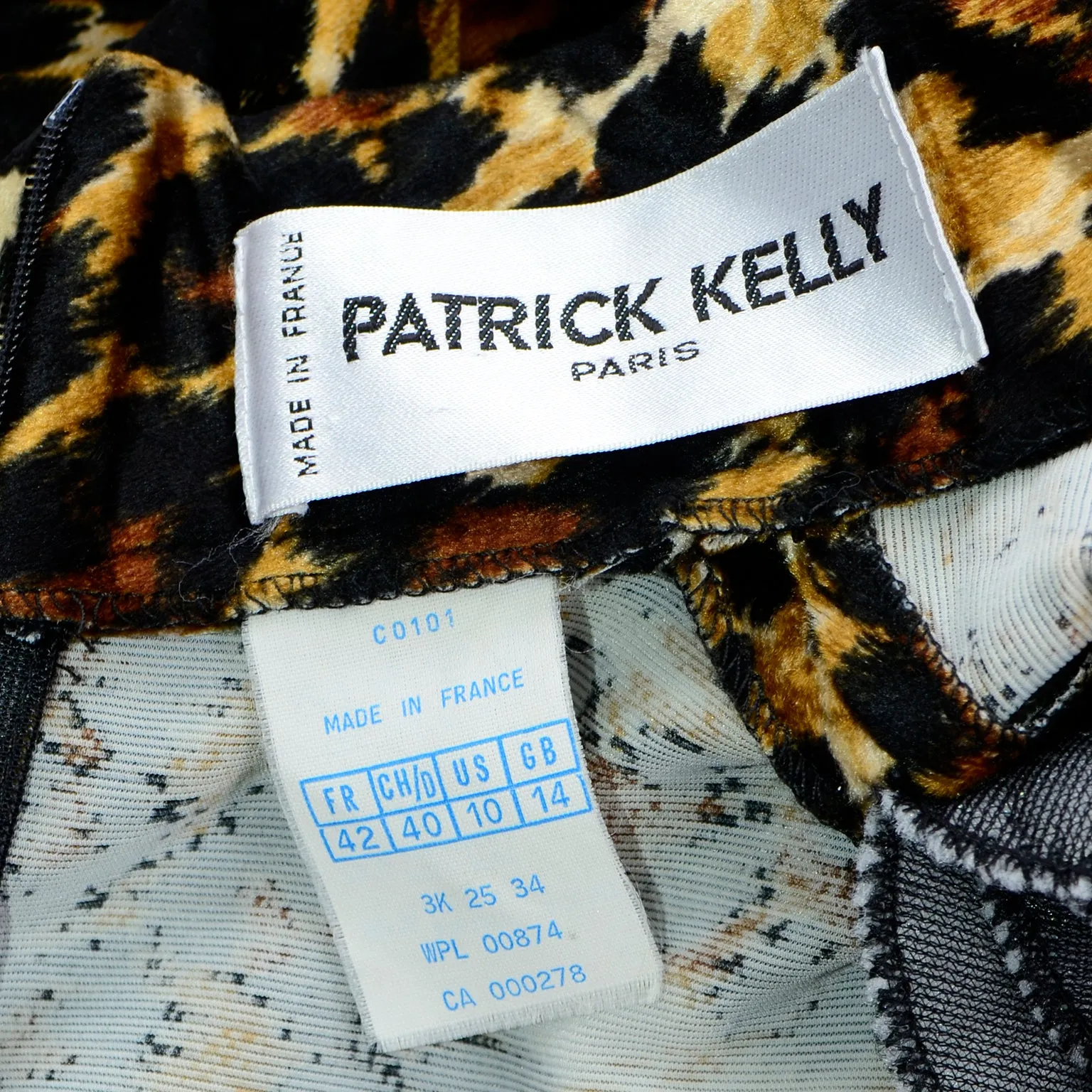 Patrick Kelly F/W 1989 Leopard Print Keyhole Bodycon Vintage Dress