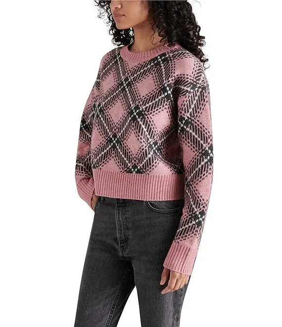 Pink Plaid Sweater