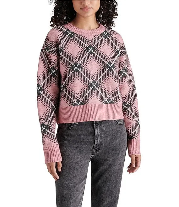 Pink Plaid Sweater