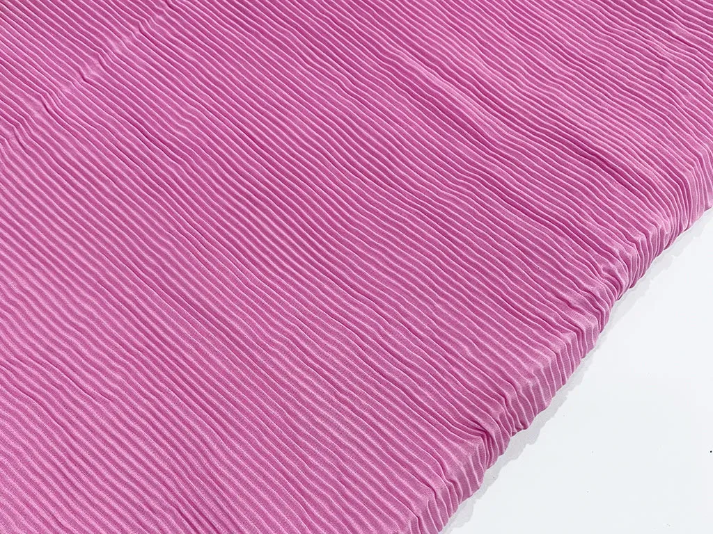 Precut 2 Metres Pleated Baby Pink Viscose Georgette Fabric