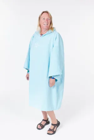 Premium Microfibre Oversized Changing Poncho / Robe - Sky Blue