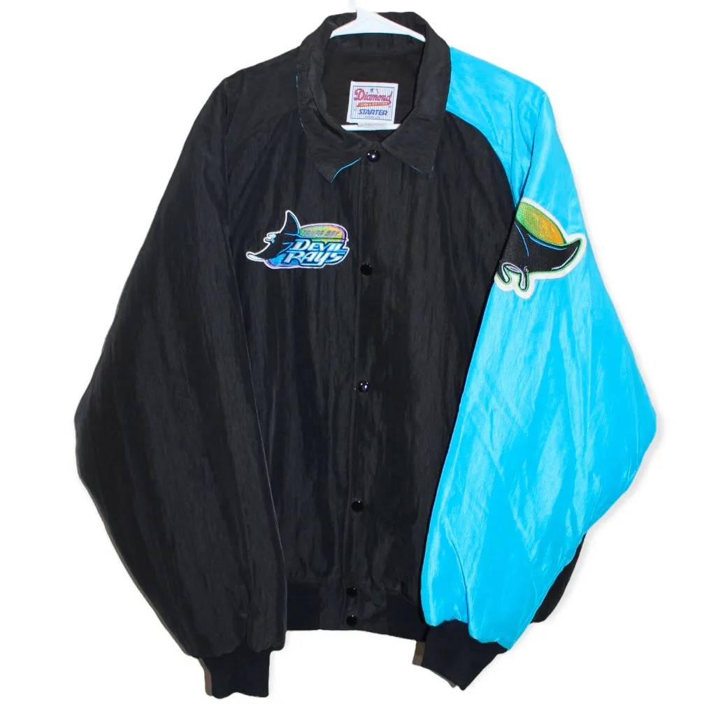 Rare 1995 Devil Rays Diamond Series Starter Bomber Jacket (L)