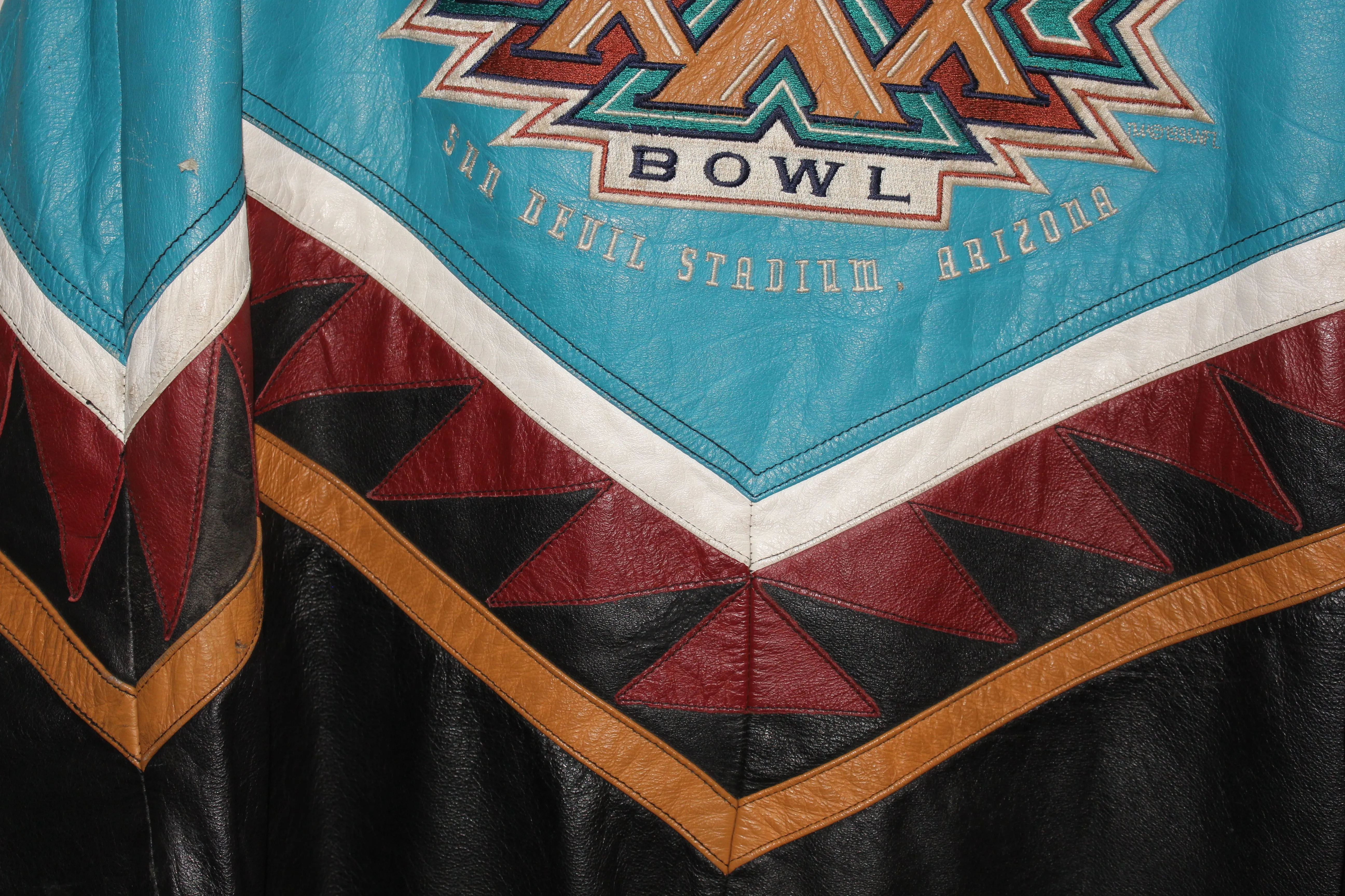 Rare 1996 Super Bowl XXX Sun Devils Stadium Leather Starter Jacket (XL)