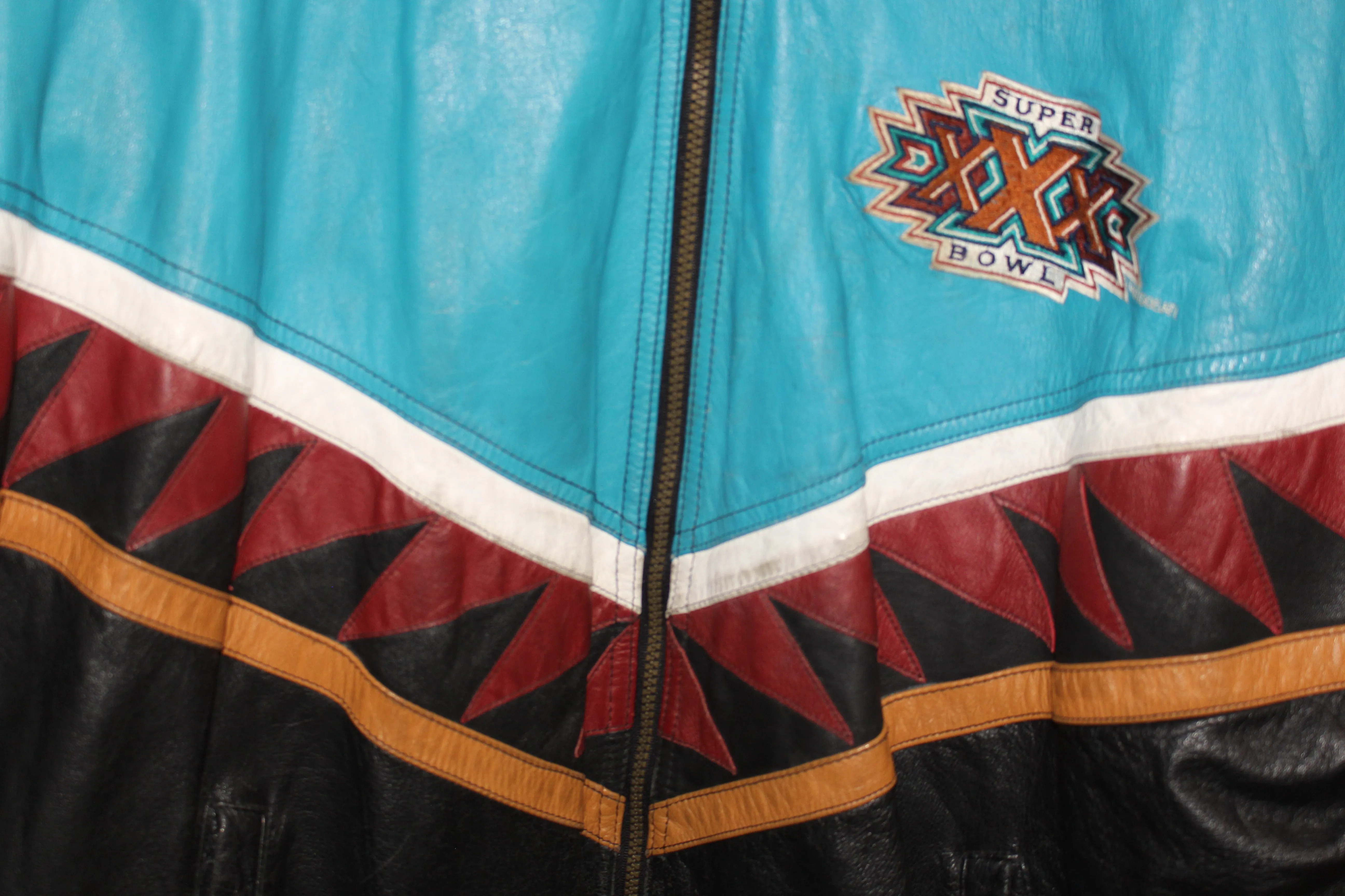 Rare 1996 Super Bowl XXX Sun Devils Stadium Leather Starter Jacket (XL)