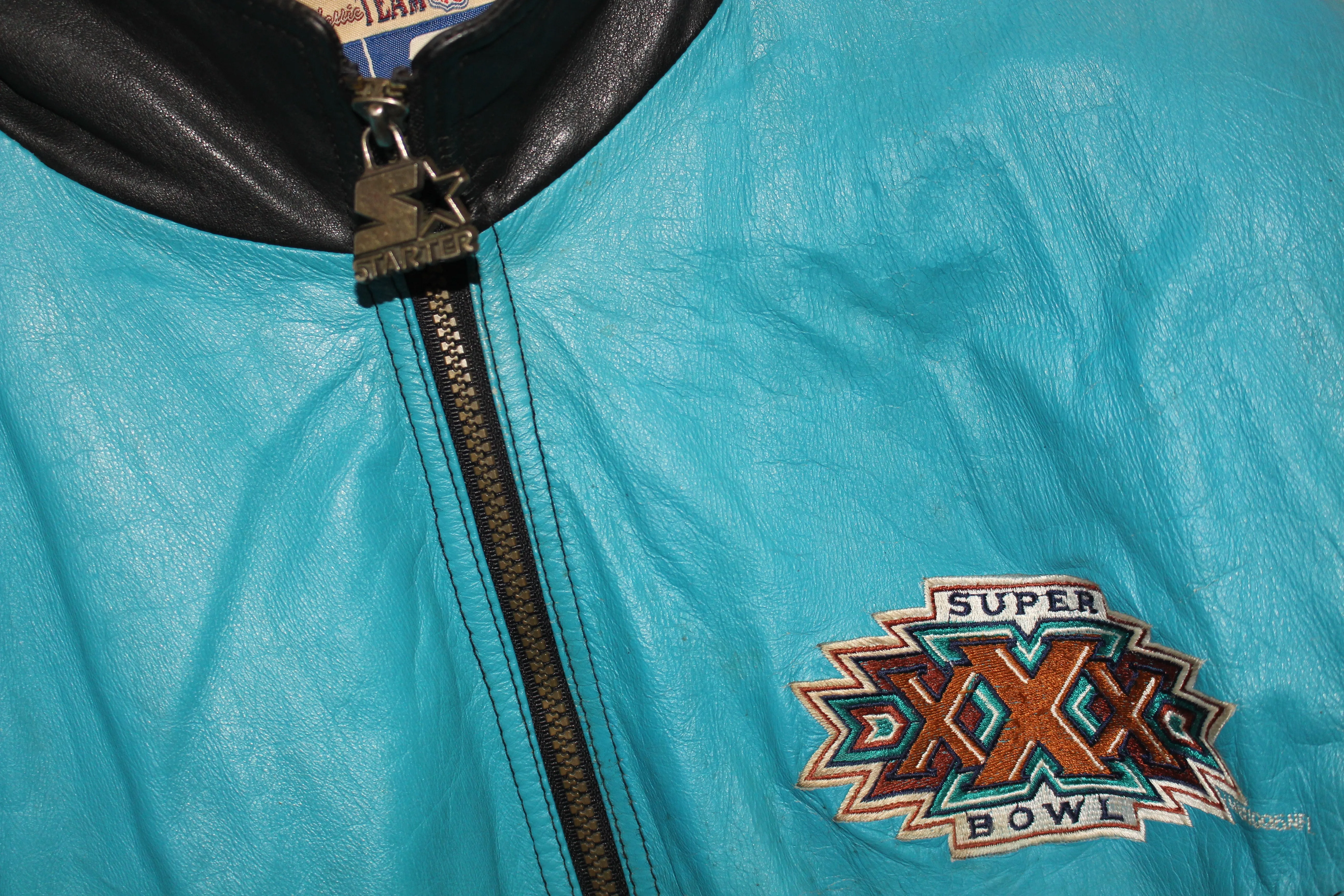 Rare 1996 Super Bowl XXX Sun Devils Stadium Leather Starter Jacket (XL)