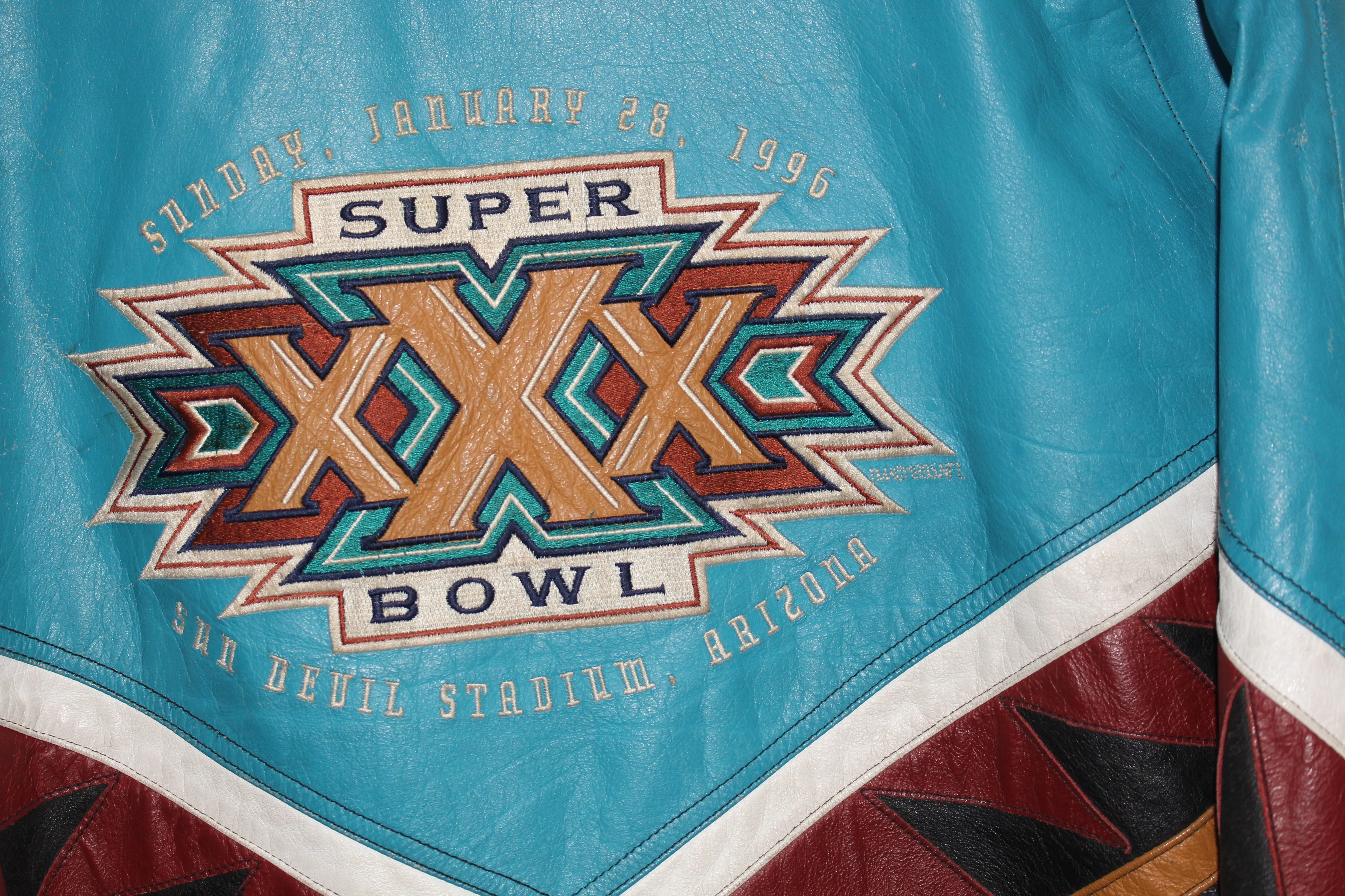 Rare 1996 Super Bowl XXX Sun Devils Stadium Leather Starter Jacket (XL)