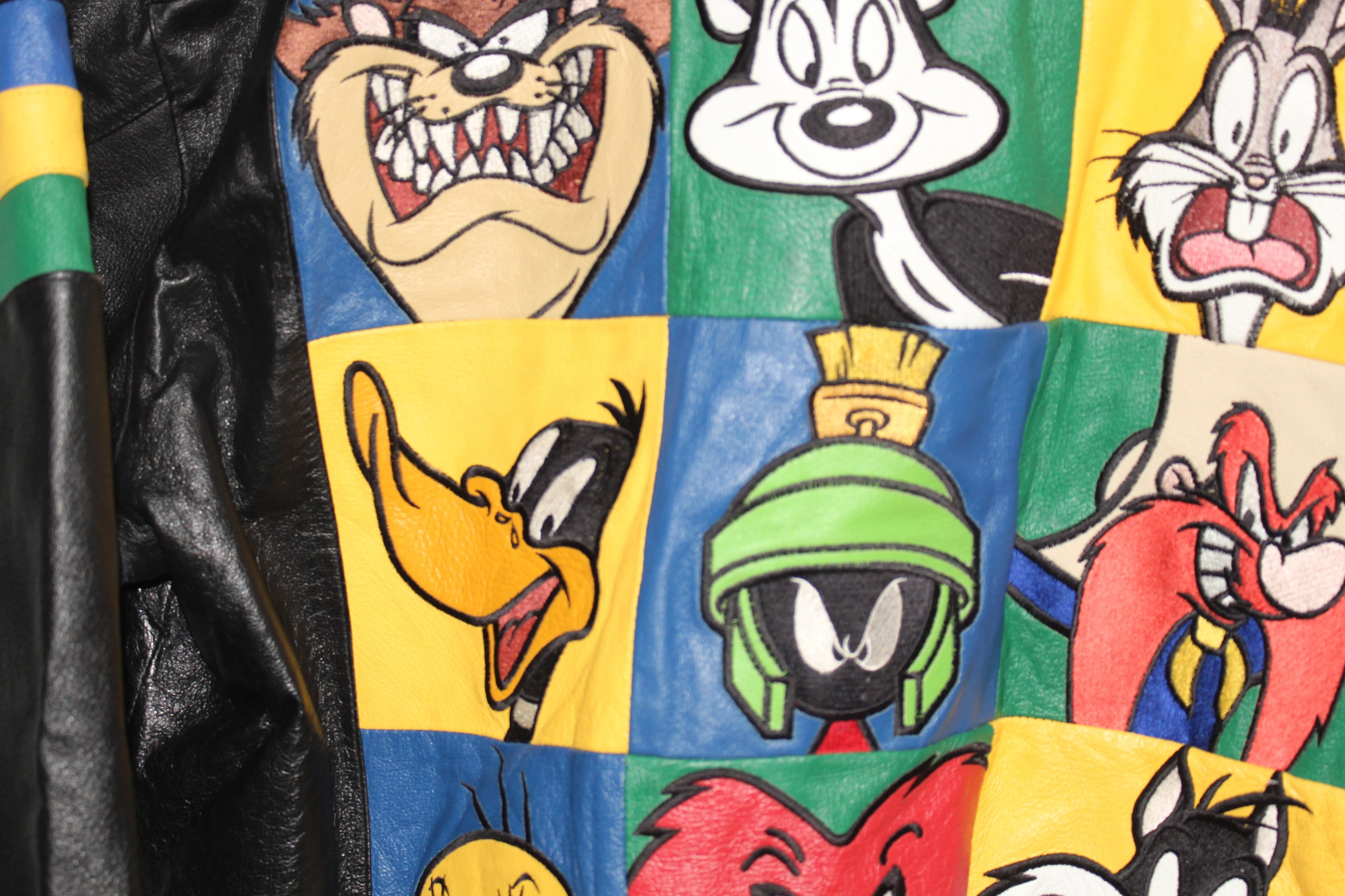 Rare 1997 Warner Bros Looney Tunes Leather Jacket (L)