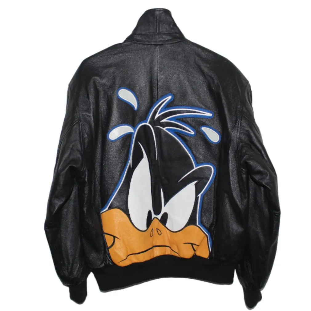 Rare Daffy Duck Classic Looney Tunes Collection Leather Jacket (M)