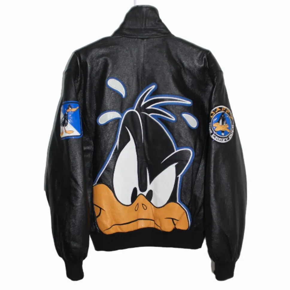 Rare Daffy Duck Classic Looney Tunes Collection Leather Jacket (M)