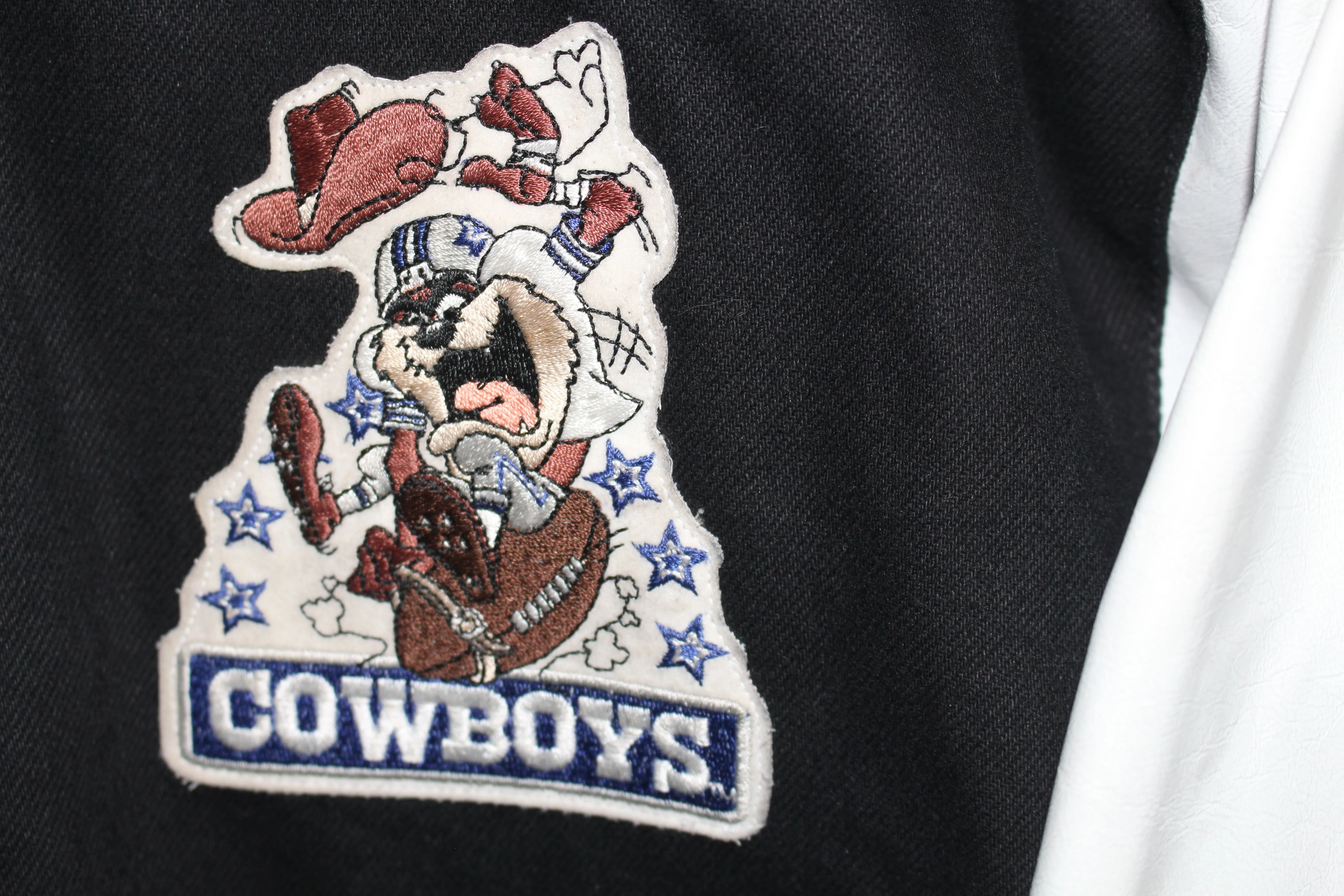 Rare Dallas Cowboys Tasmanian Devil Looney Tunes Jeff Hamilton Jacket (L)