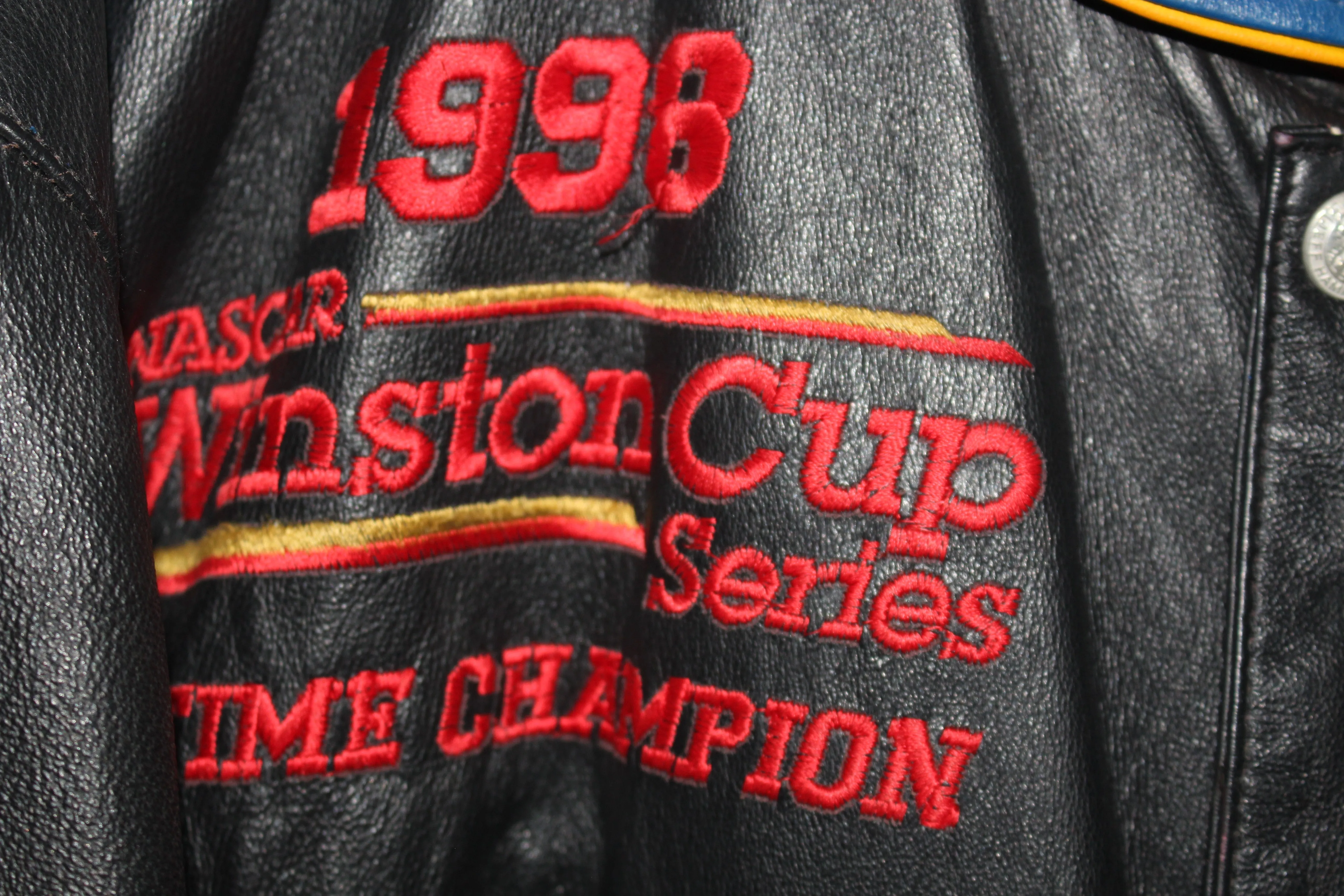 Rare DuPont 1998 Jeff Gordon 3 Time Winston Cup Leather Jacket (L)