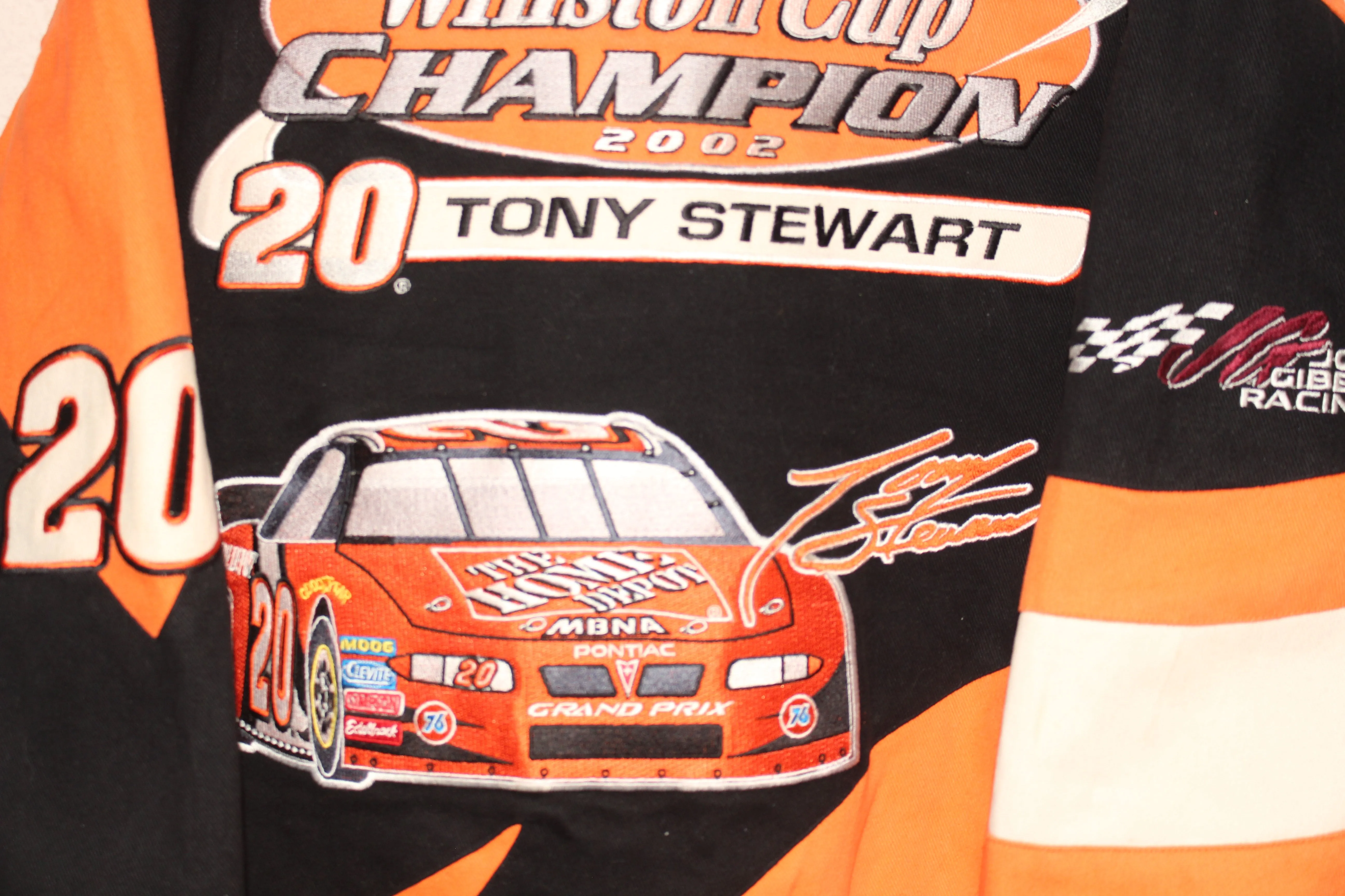 Rare Home Depot Racing NASCAR 2002 Winston Cup Champion Tony Stewart #20 (XL)