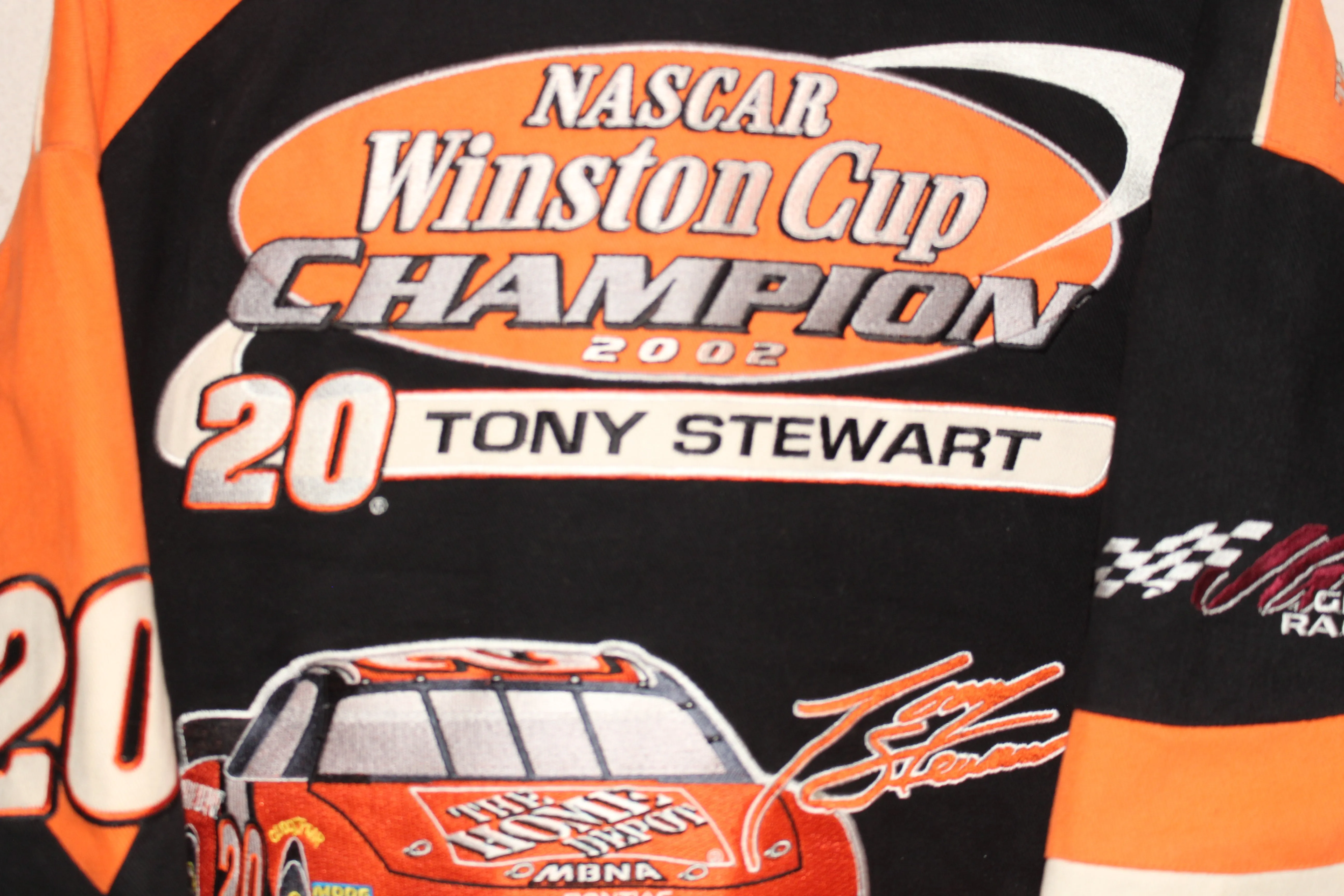 Rare Home Depot Racing NASCAR 2002 Winston Cup Champion Tony Stewart #20 (XL)