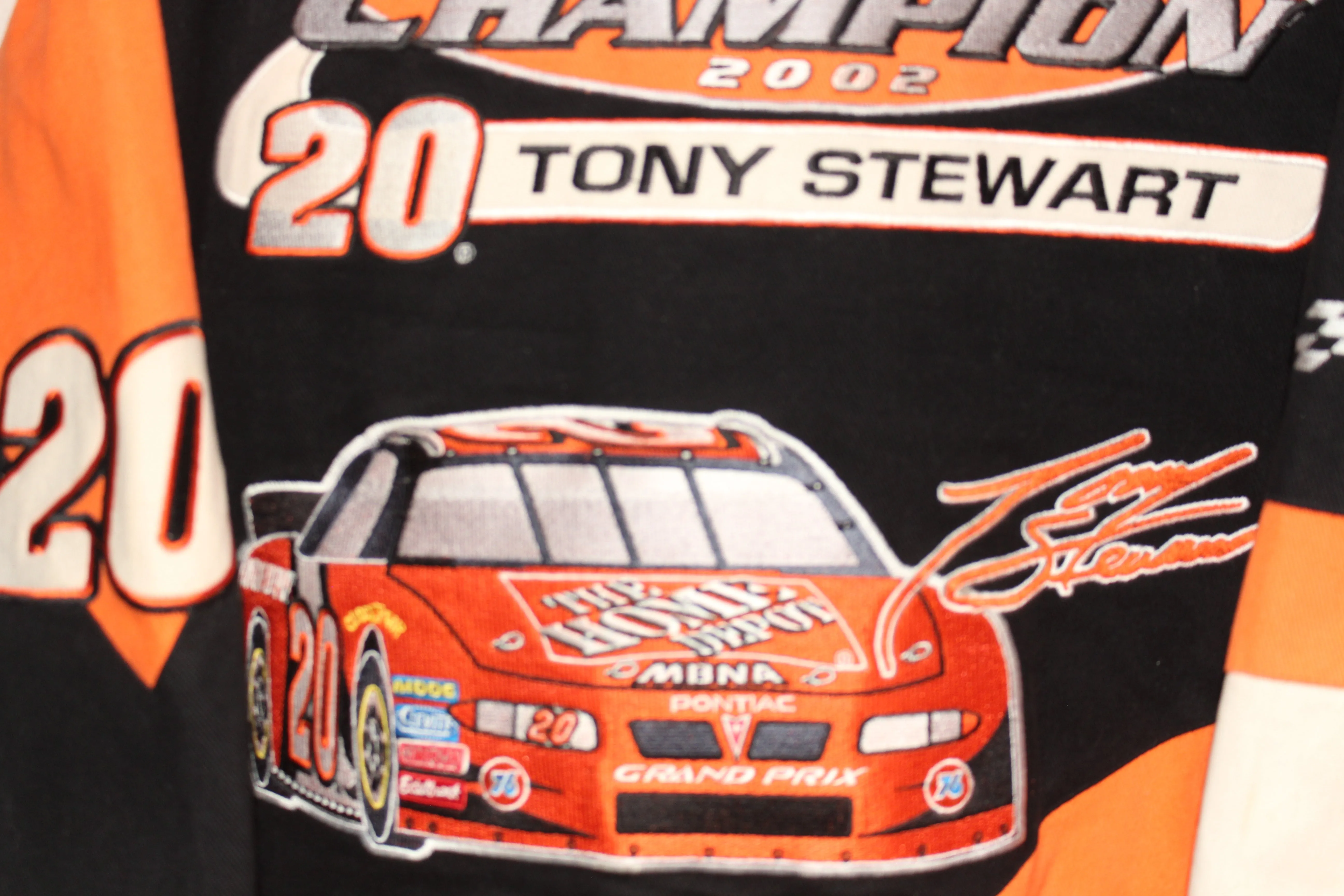 Rare Home Depot Racing NASCAR 2002 Winston Cup Champion Tony Stewart #20 (XL)