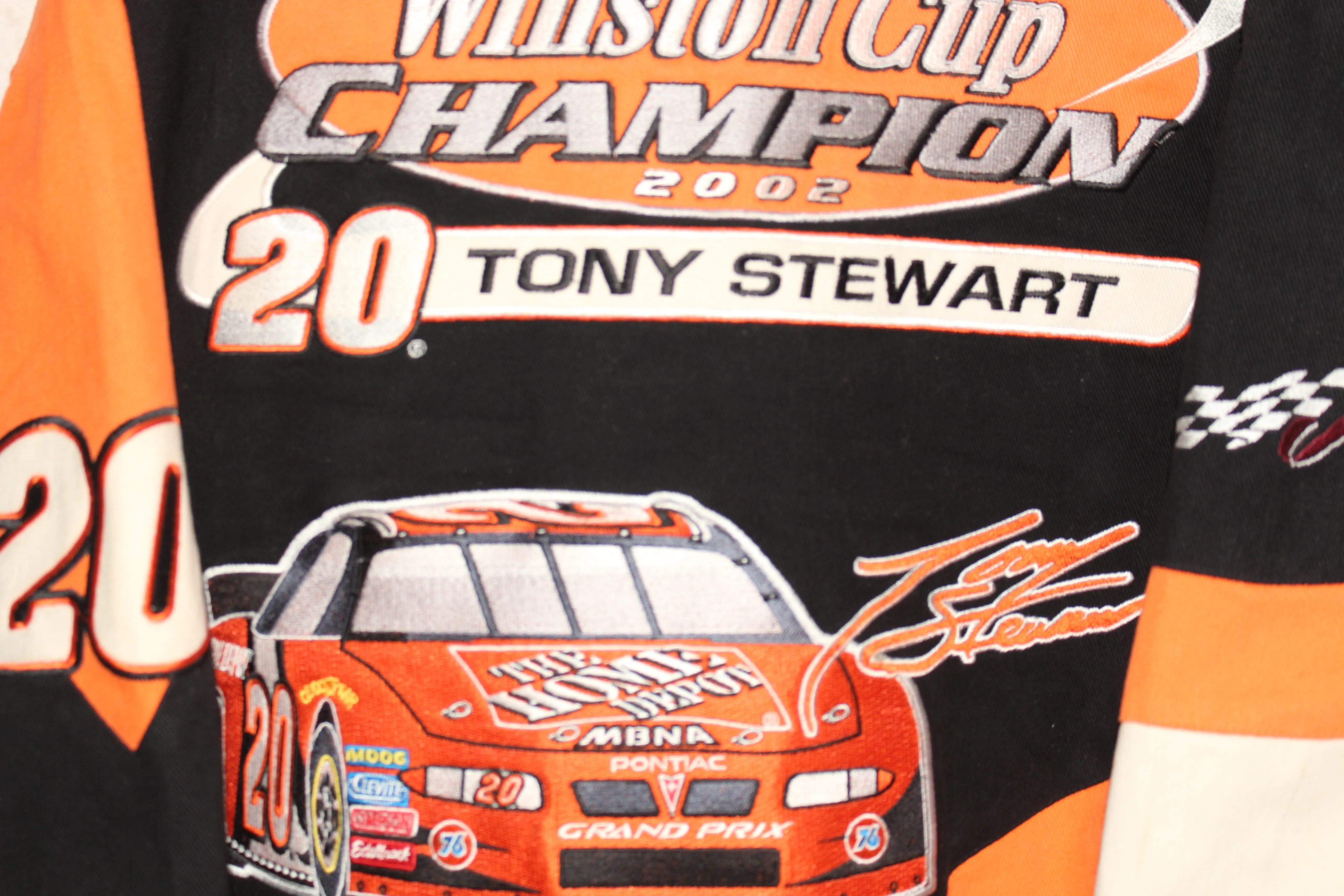 Rare Home Depot Racing NASCAR 2002 Winston Cup Champion Tony Stewart #20 (XL)