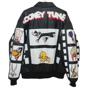 Rare Looney Tunes 1997 Leather Jacket (L)