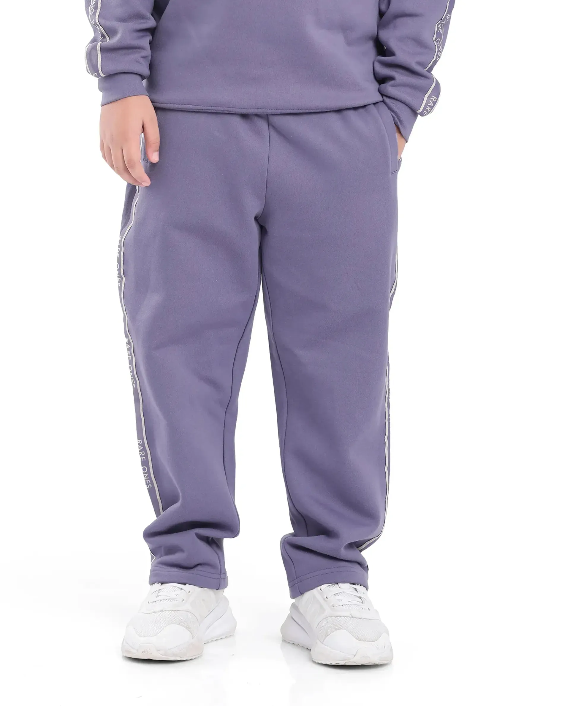 Rare Ones Kids Zeto Light Purple Cotton Poly Applique Trackpant