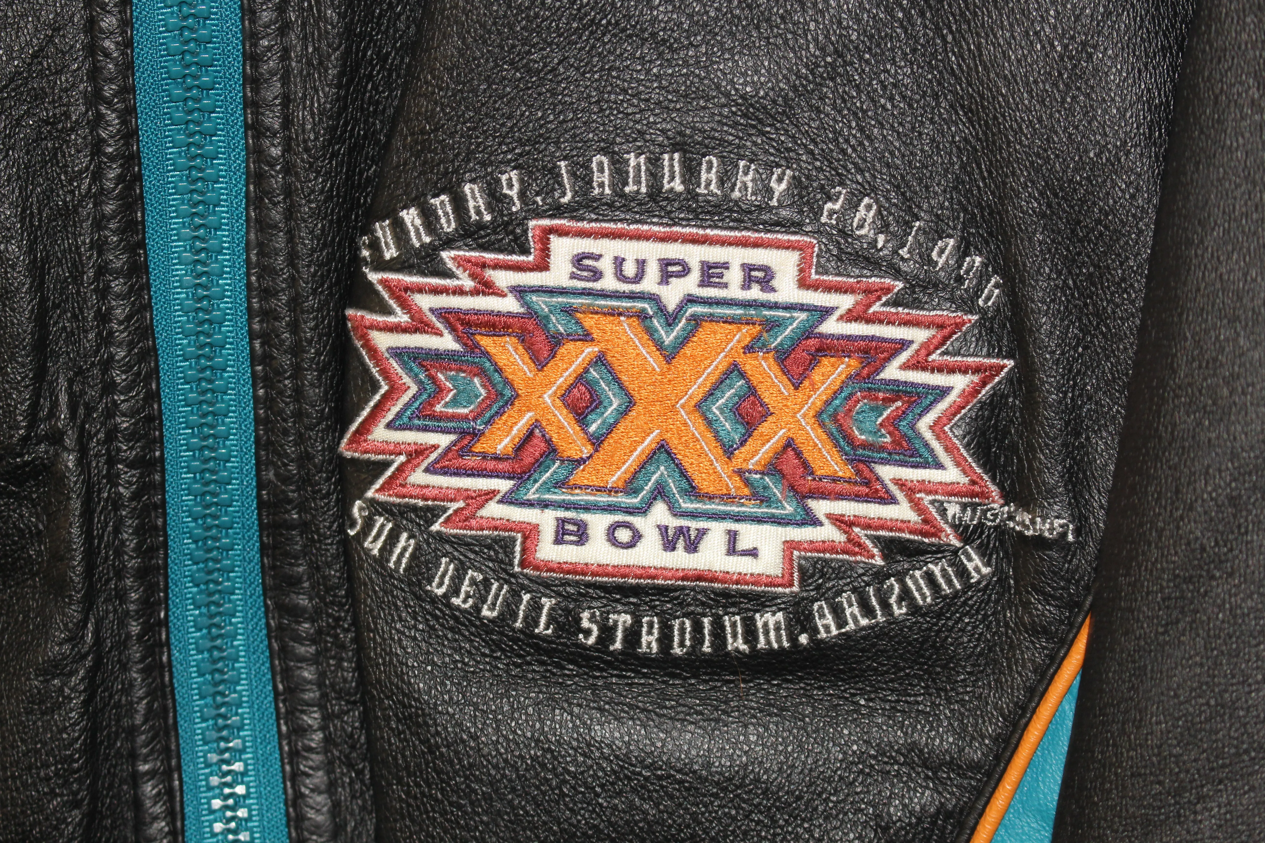 Rare Super Bowl XXX 1996 Pro Player Leather Jacket (L)