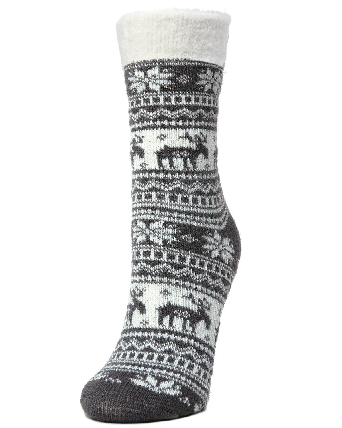 Reindeer Dual Layer Lurex Crew Socks