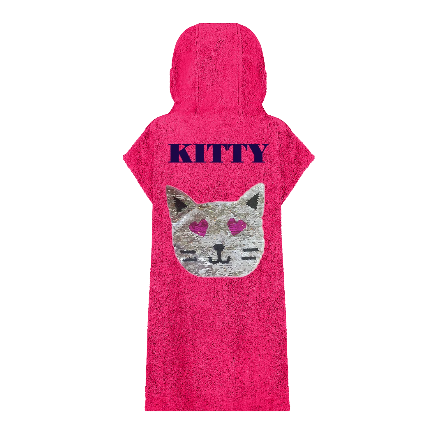 Reversible Sequin Cat Beach Robe