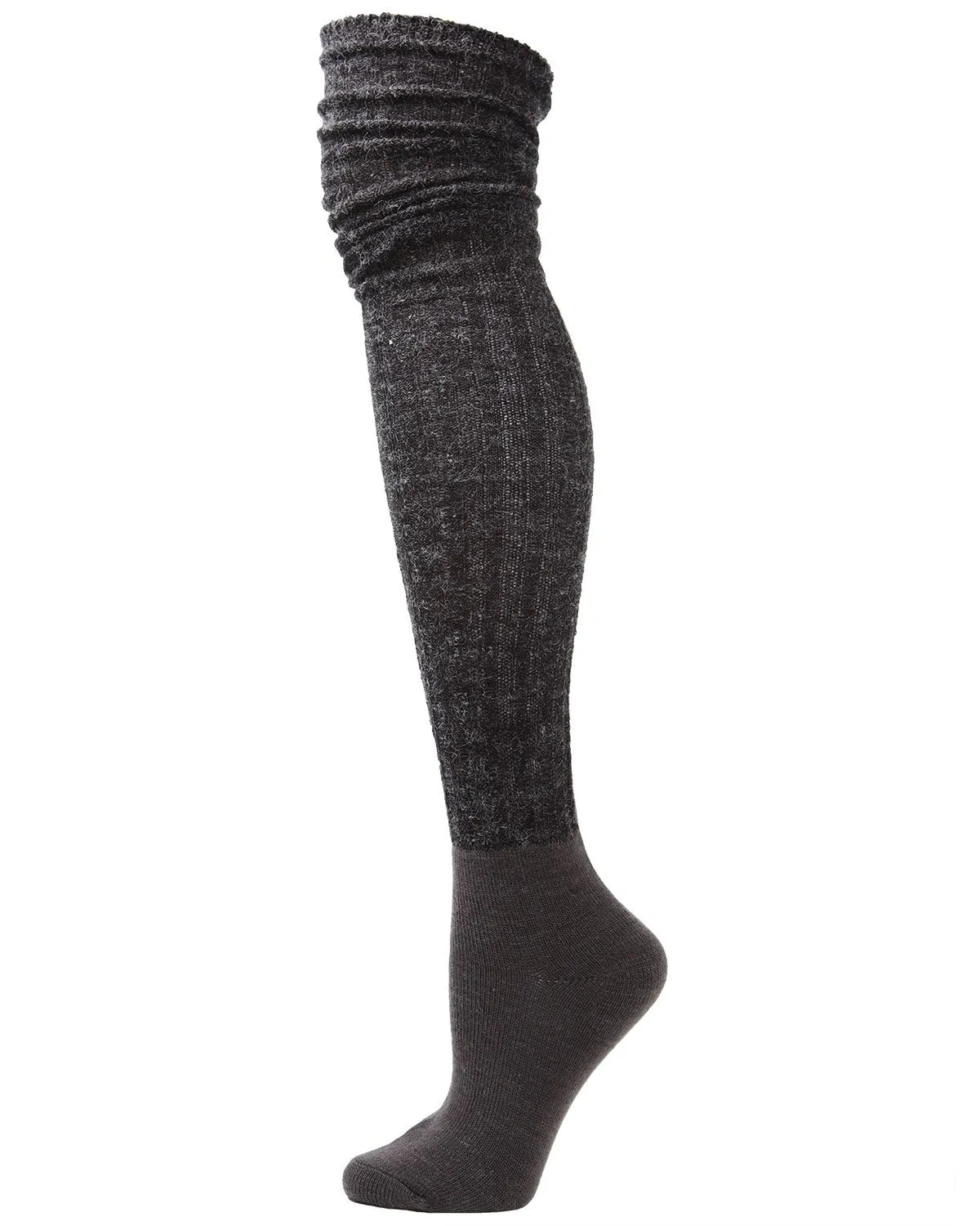 Rib Over The Knee Contrasting Foot Sock