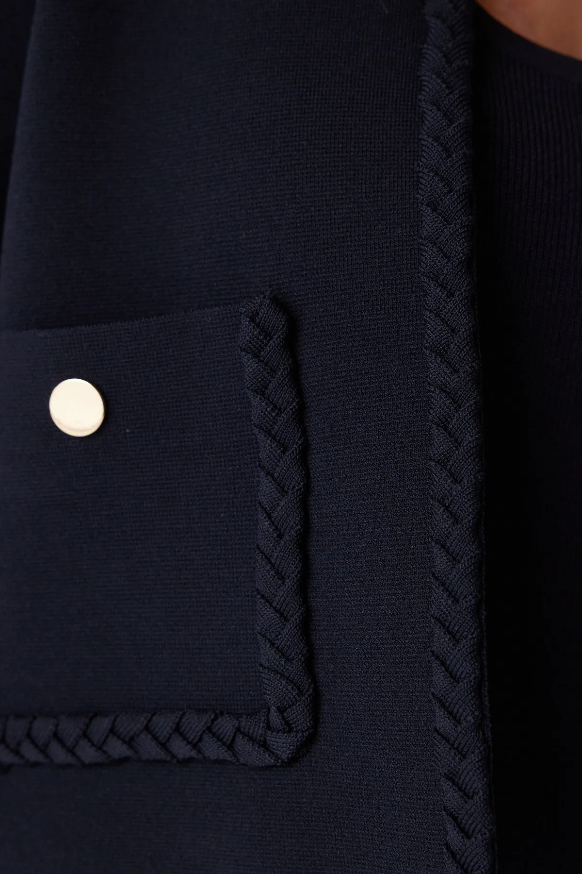 Riviera Crepe Jacket - Navy