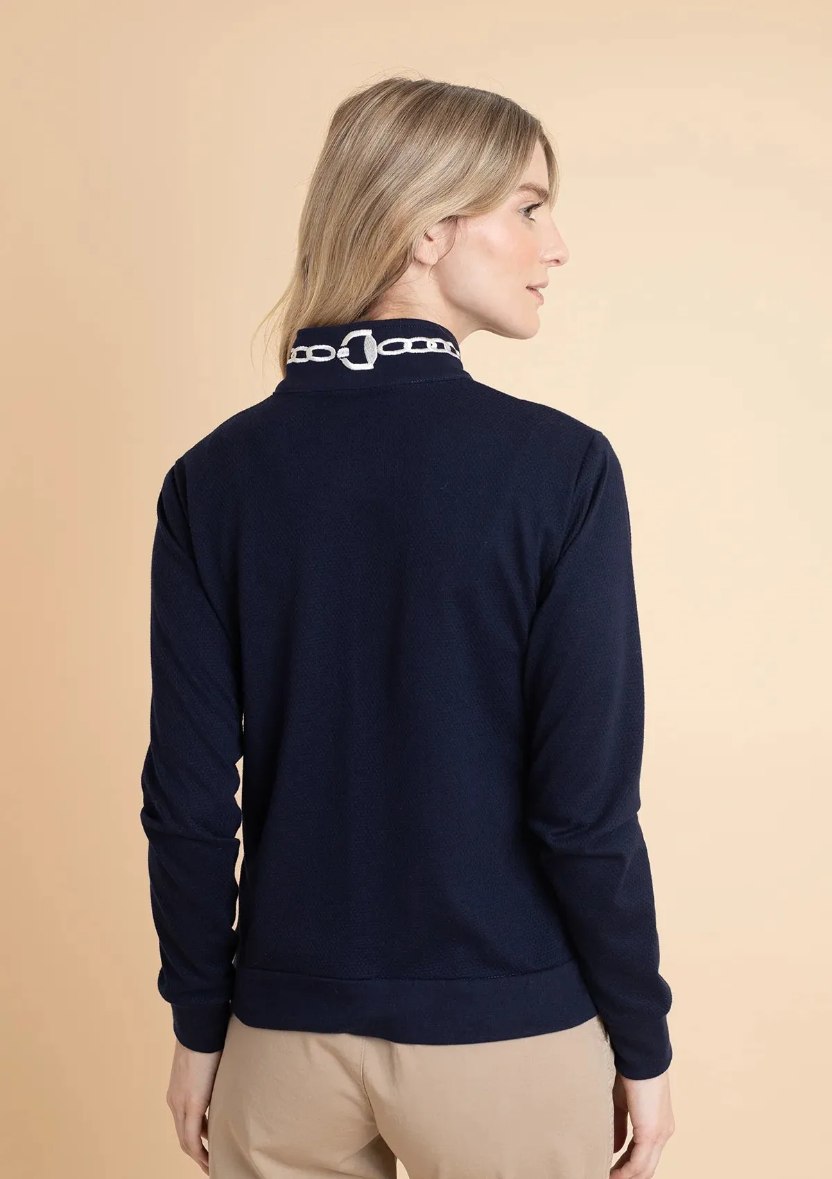 Ronner Harmonia Embroidered Zip Jacket | Navy