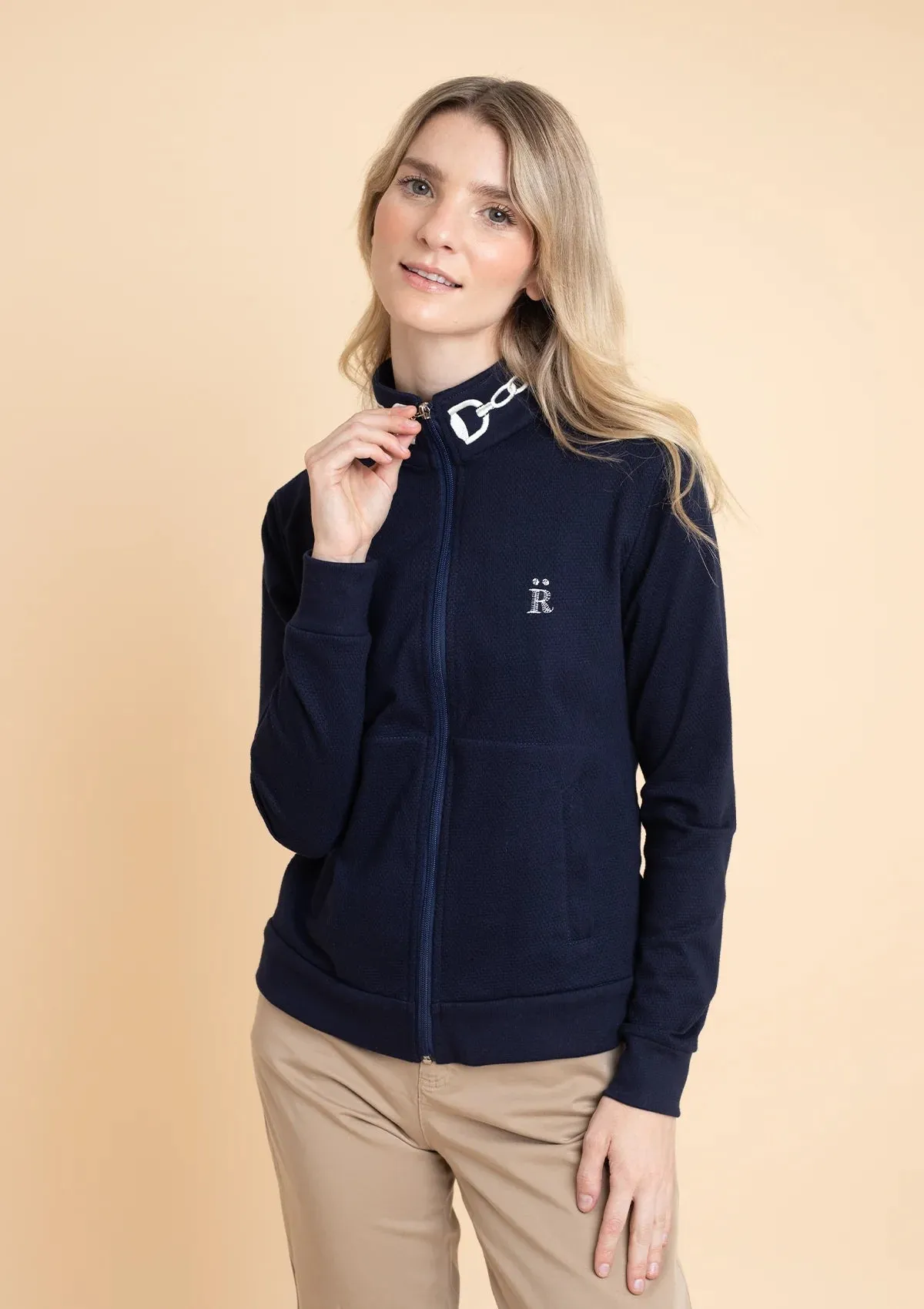 Ronner Harmonia Embroidered Zip Jacket | Navy