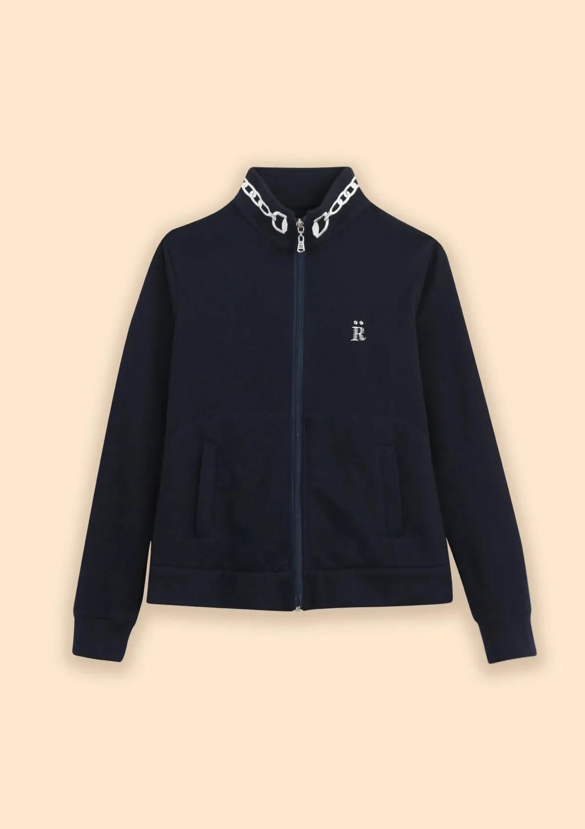 Ronner Harmonia Embroidered Zip Jacket | Navy