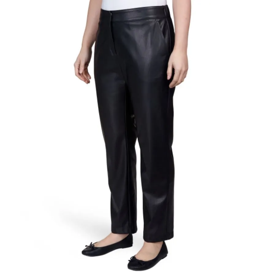 Ruby Rd. Womens Faux Leather Pants