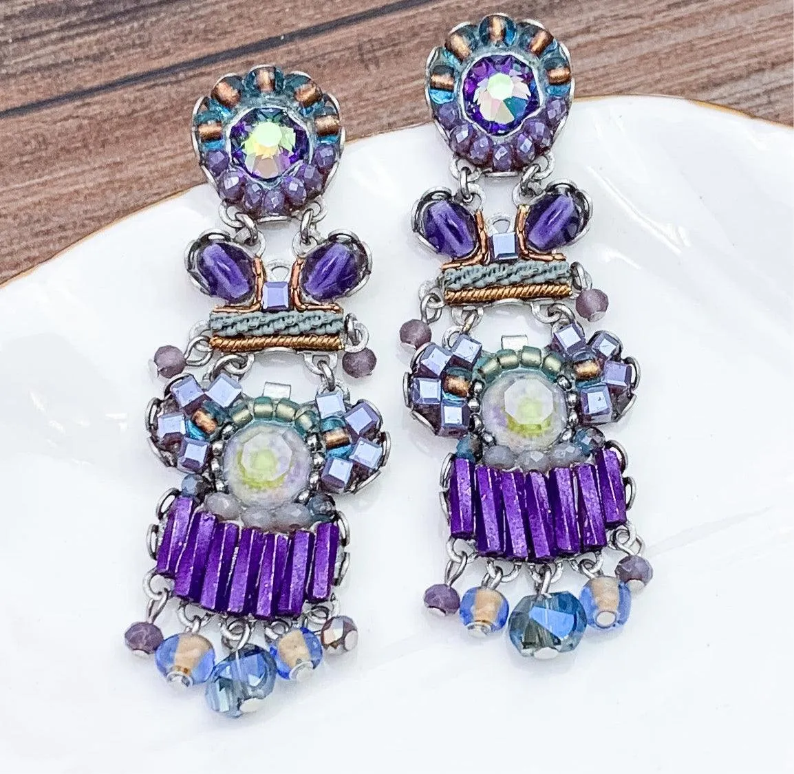 SALE! Purple Rain Ayala Bar Earrings